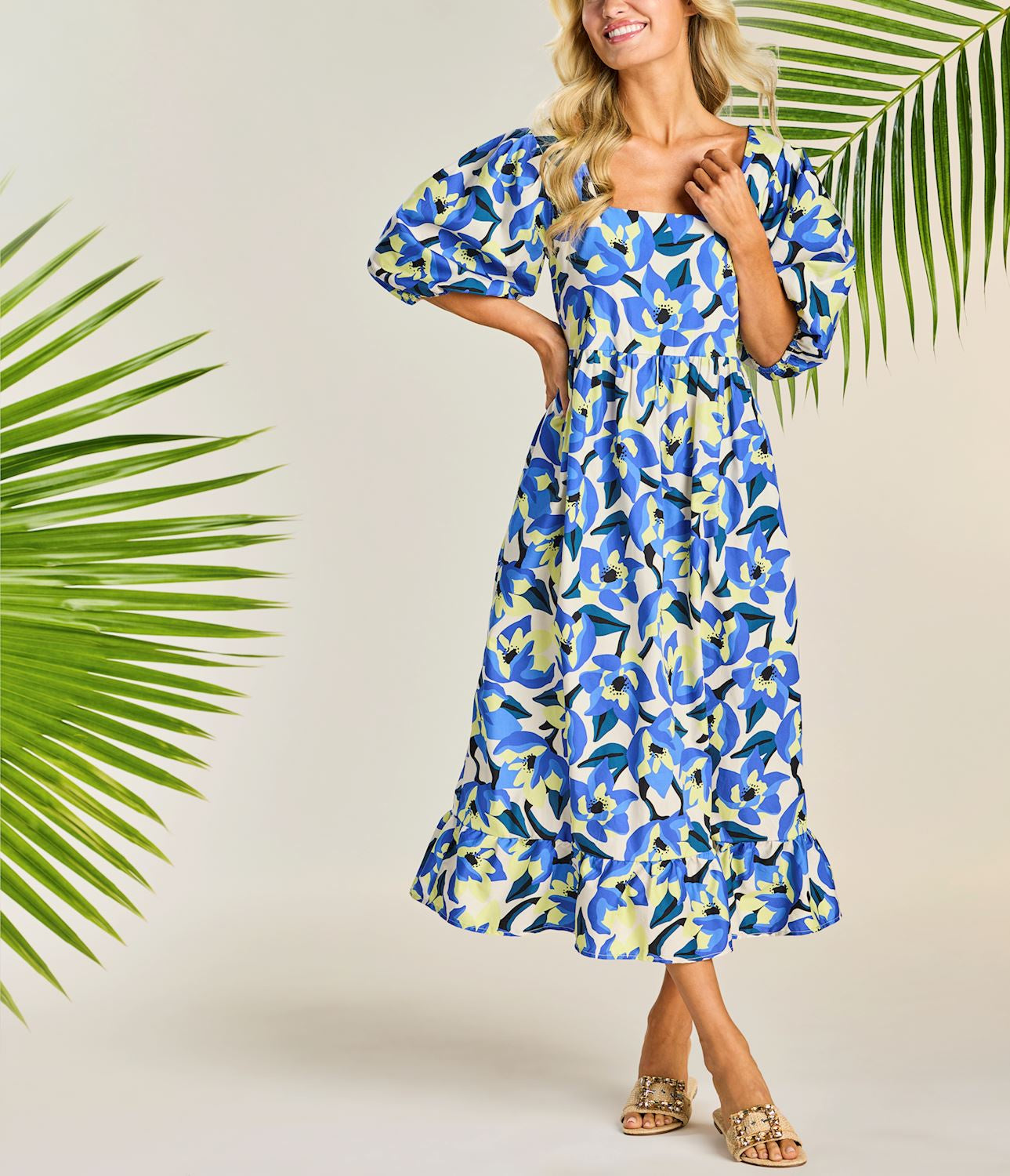 Gentry Printed Midi Dress