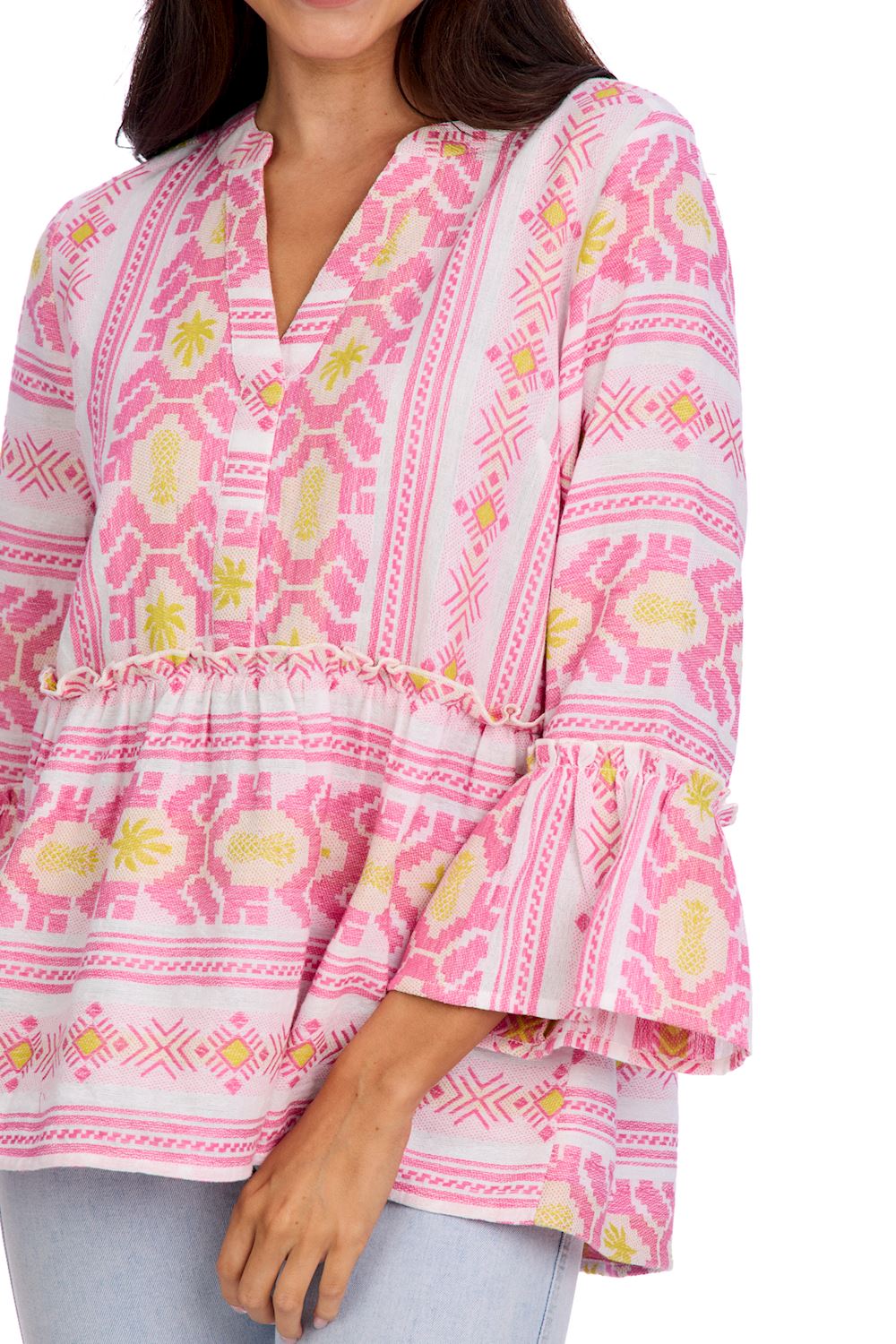 Pink Calloway Jacquard Top