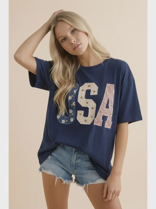 USA Studded Tee