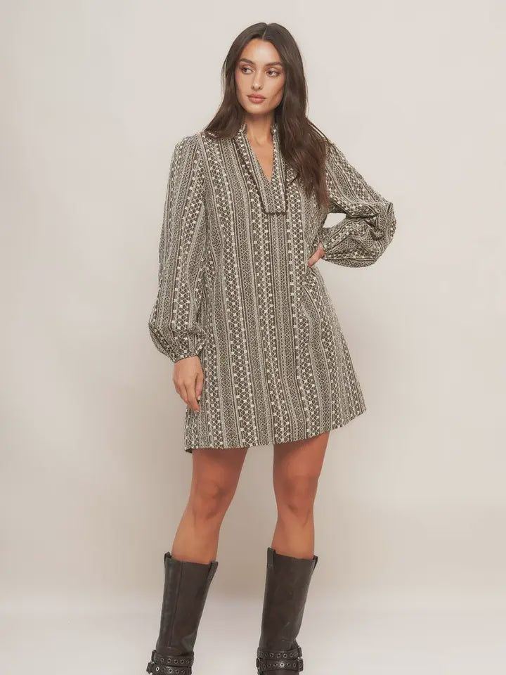 Textured Woven Mini Dress
