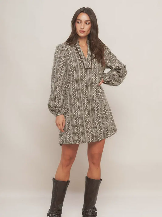 Textured Woven Mini Dress