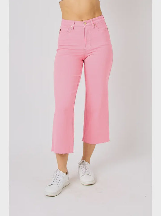 Garment Dyed Tummy  Crop Wide