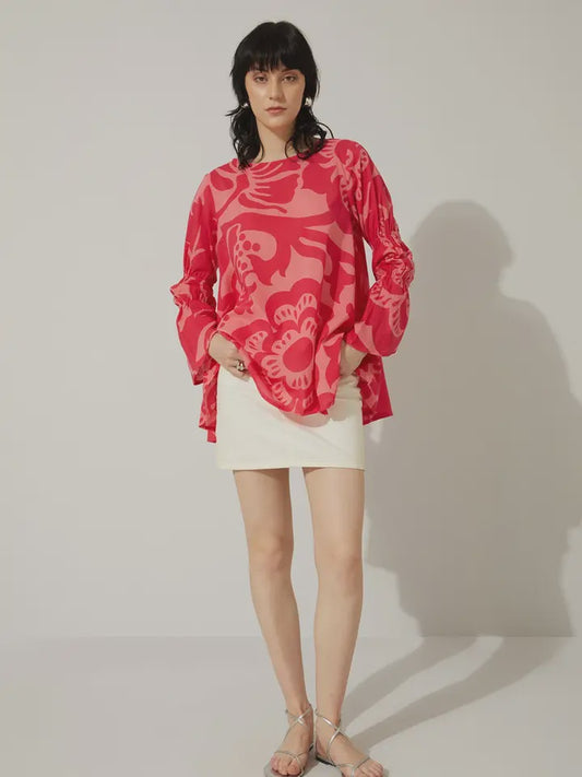 Flora Daye Flare Sleeve Blouse
