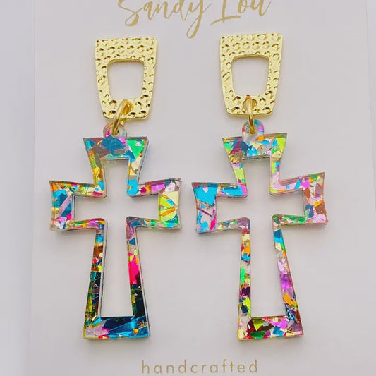 Crucifix Chunky Glitter Cross