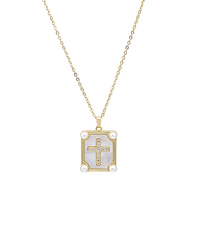 Cross Rectangle Necklace