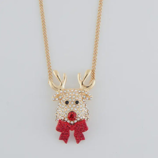Holiday Christmas Reindeer Necklace