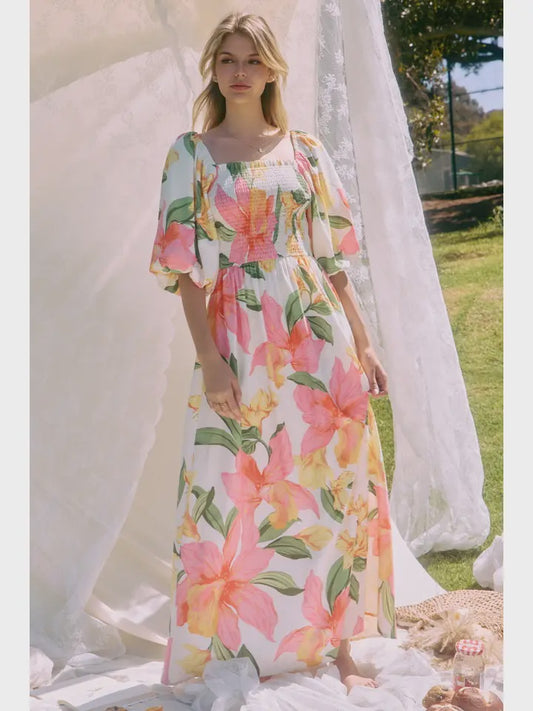 Floral Printed Maxi Dress