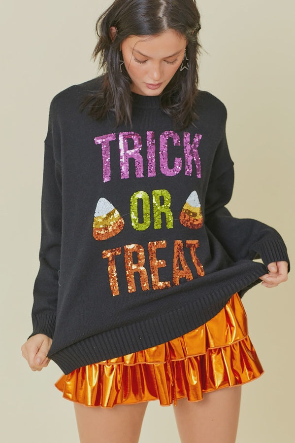 Trick or Treat Sequin Sweater