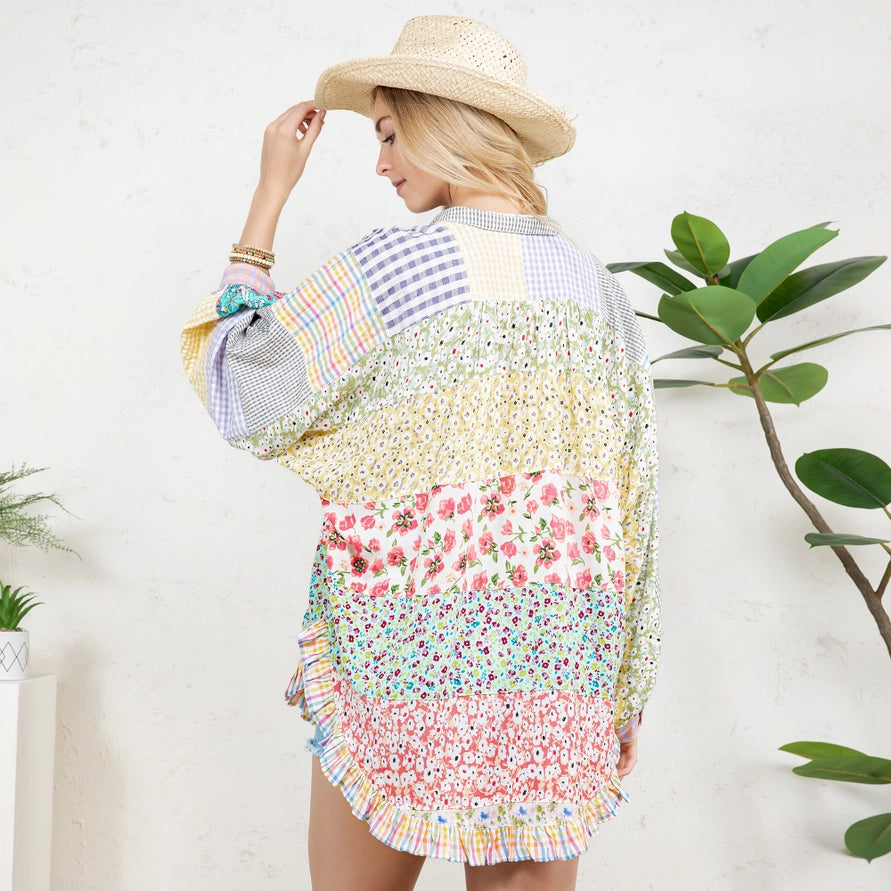 Mix Media Patchwork Top