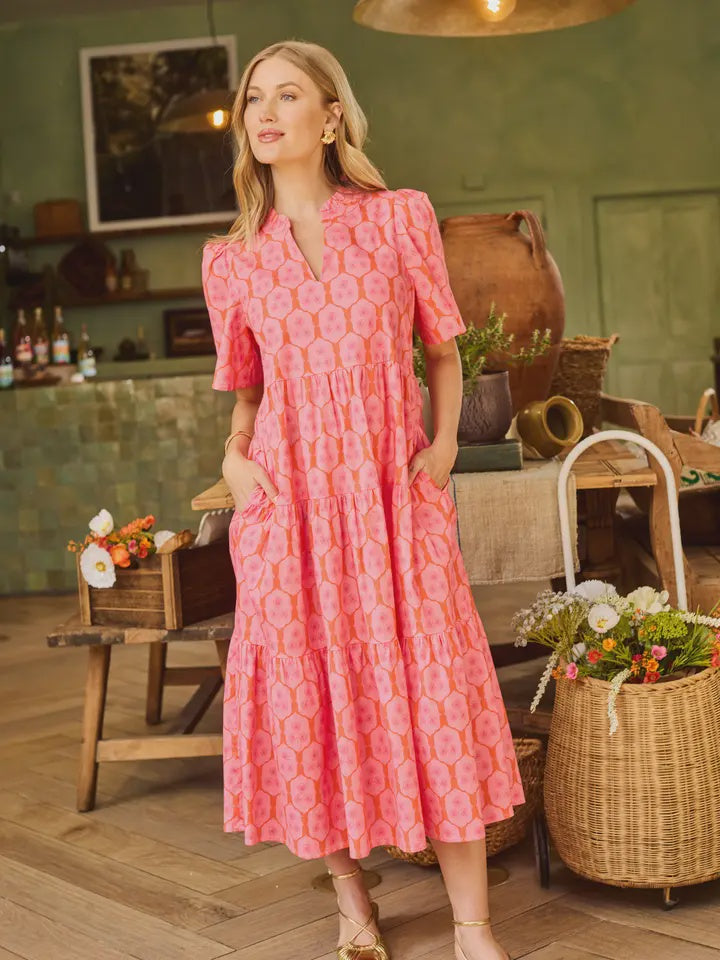 Ivy Rosette Charm Pink Dress