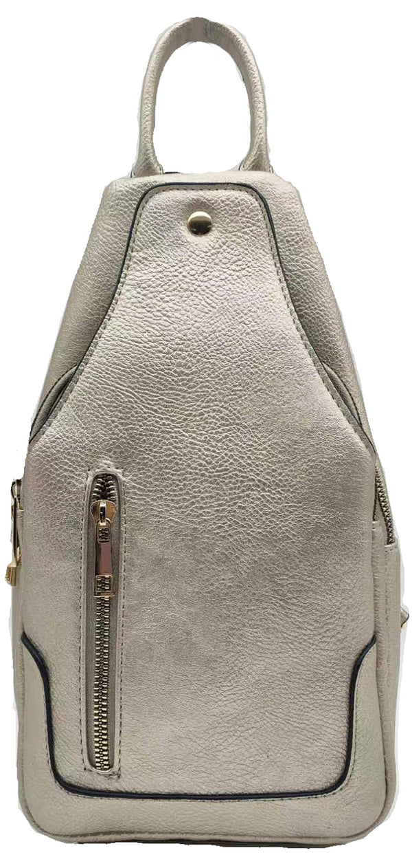 Vegan Leather Sling Backpack bag