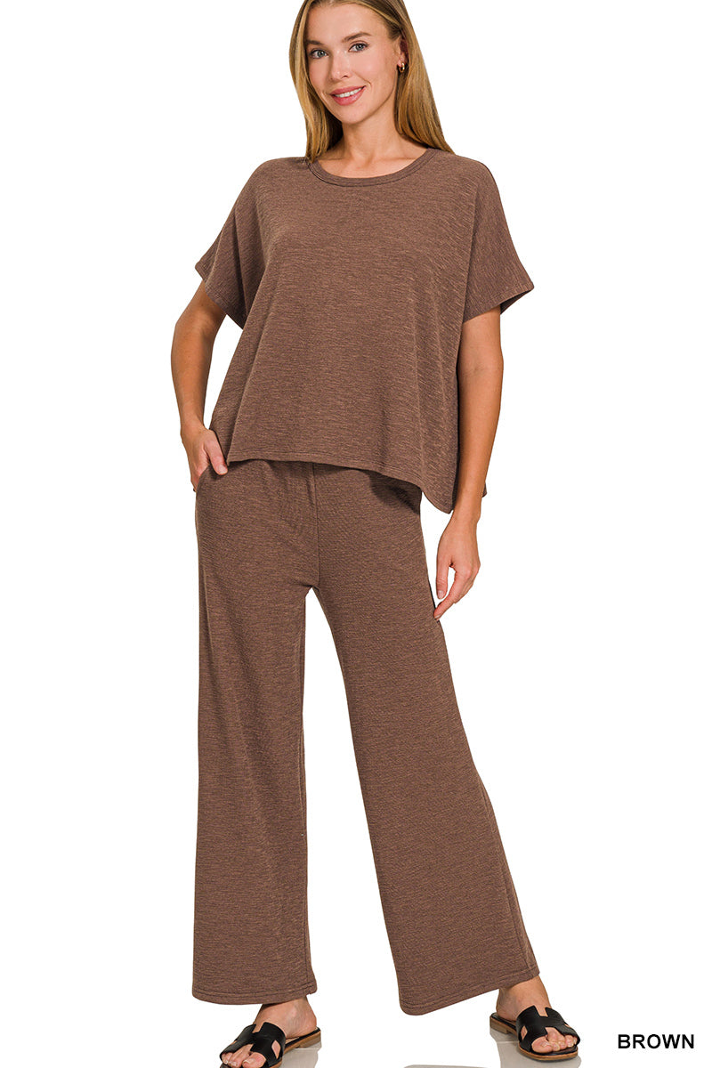 Cotton Slub Top & Pant Set