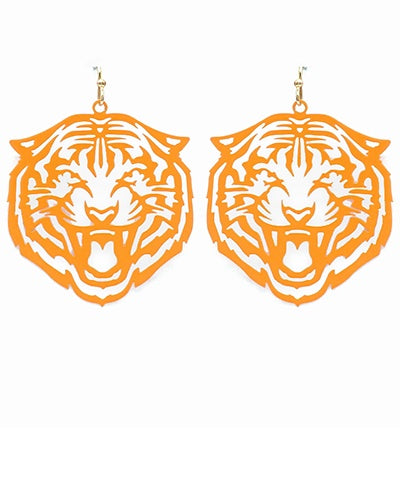 Tiger Filigree Dangle Earrings