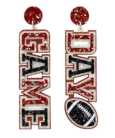 Glitter GAME DAY Dangle Earrings