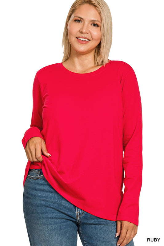 Cotton Crew Neck Top