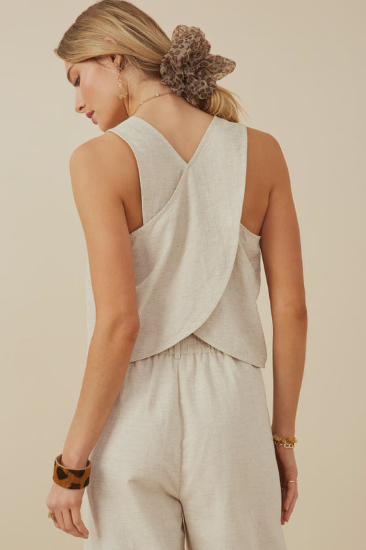Textured Linen Top