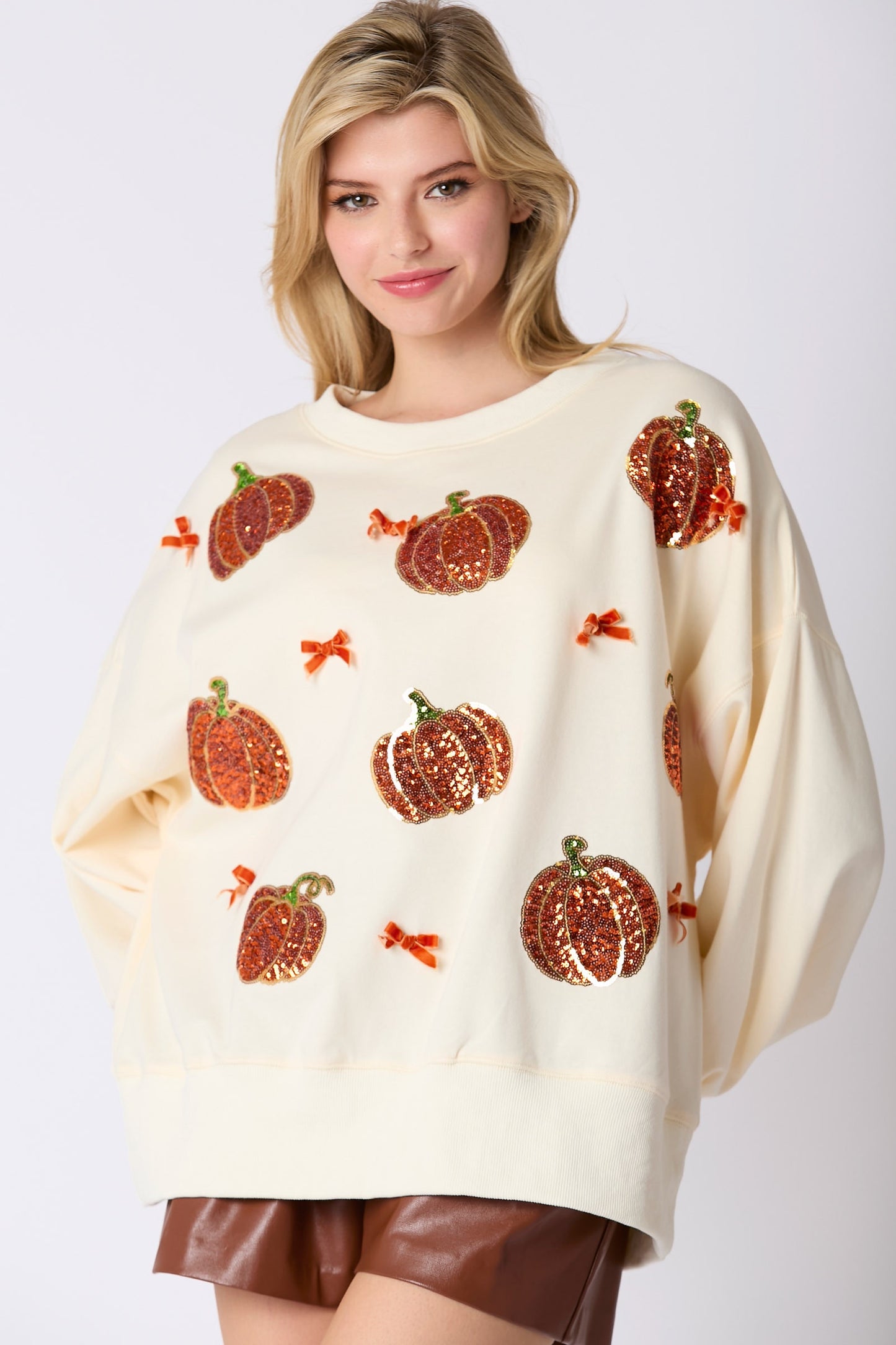 Sequin Pumpkin Sweatshirt