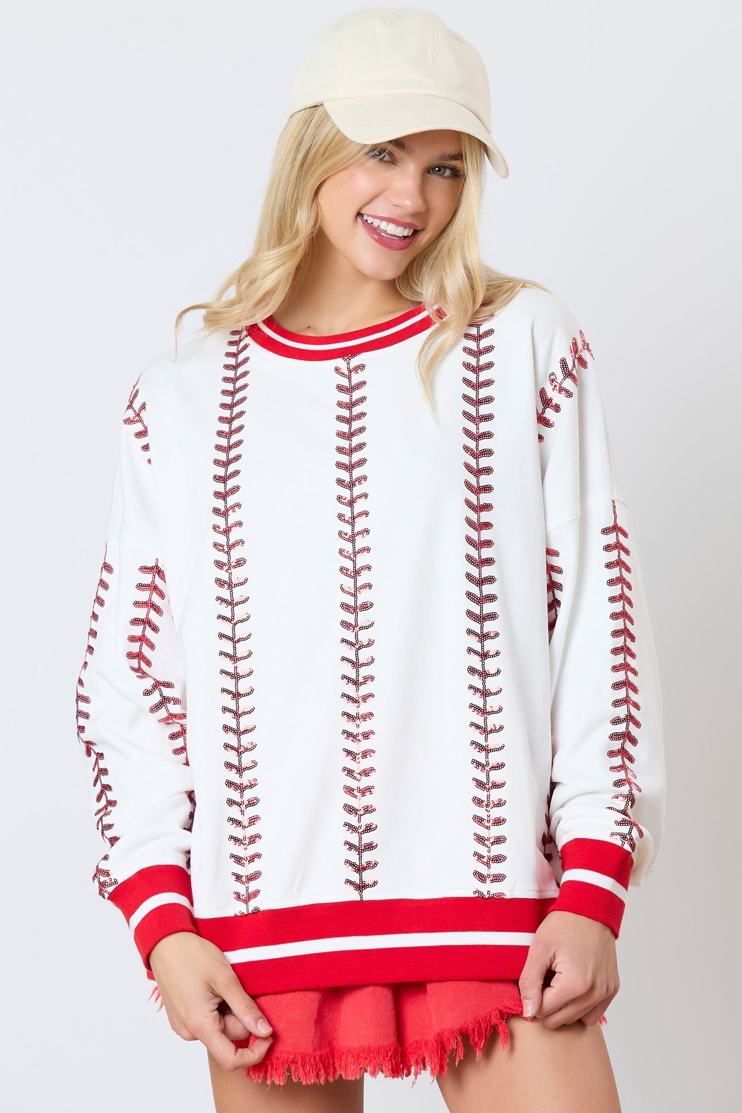 Terry Baseball Sequin shirt