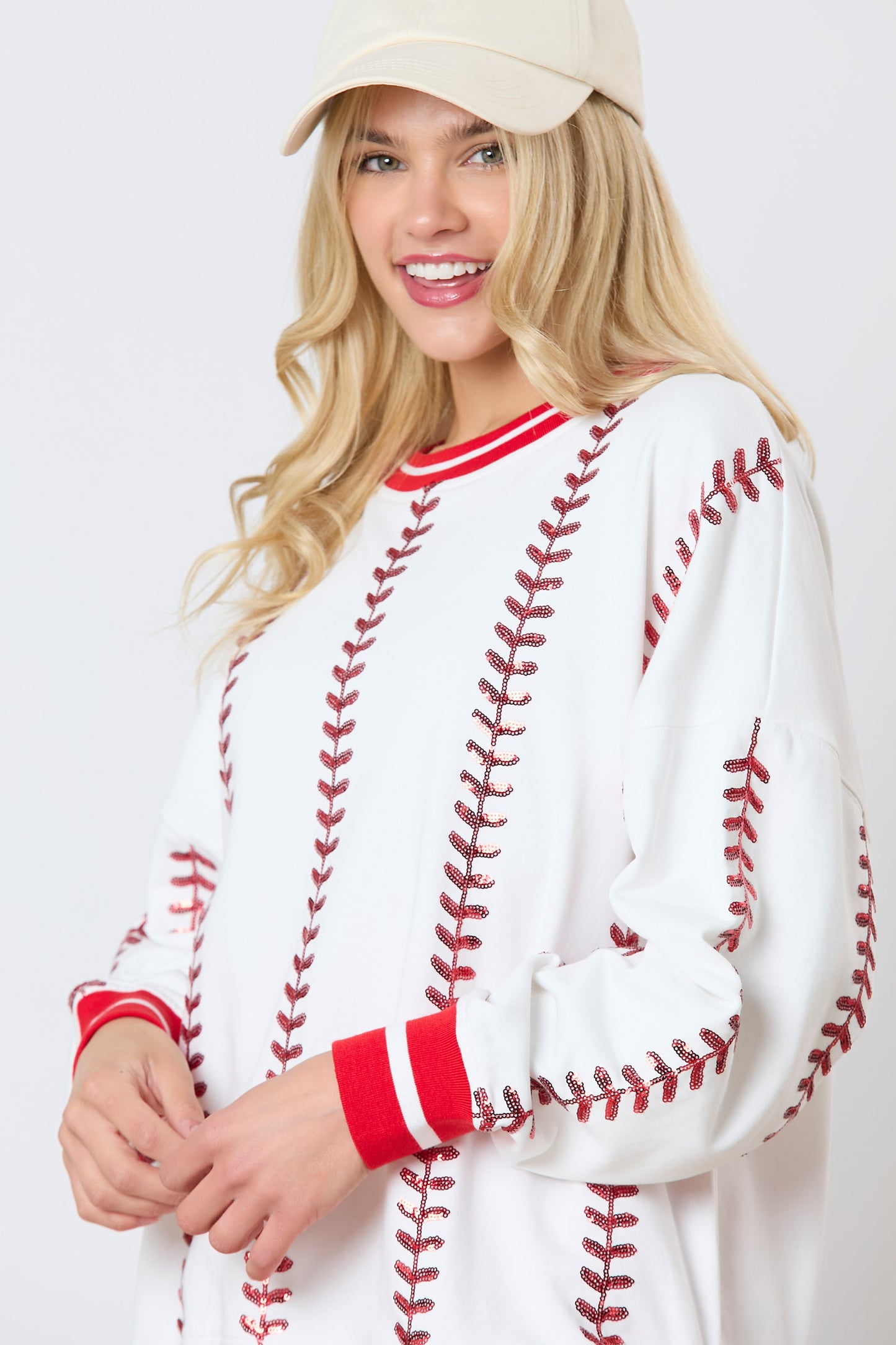 Terry Baseball Sequin shirt