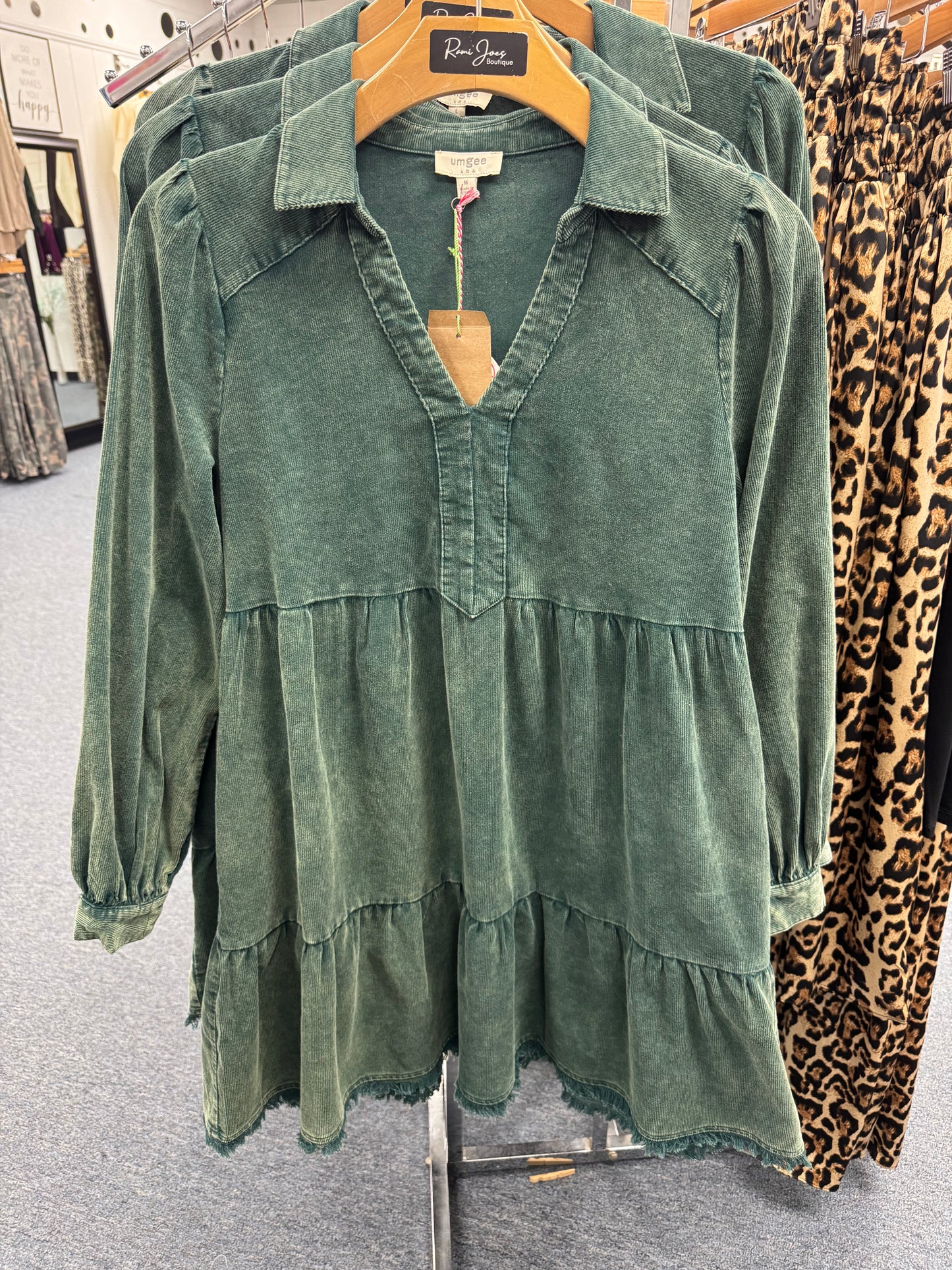 Corduroy Tiered dress