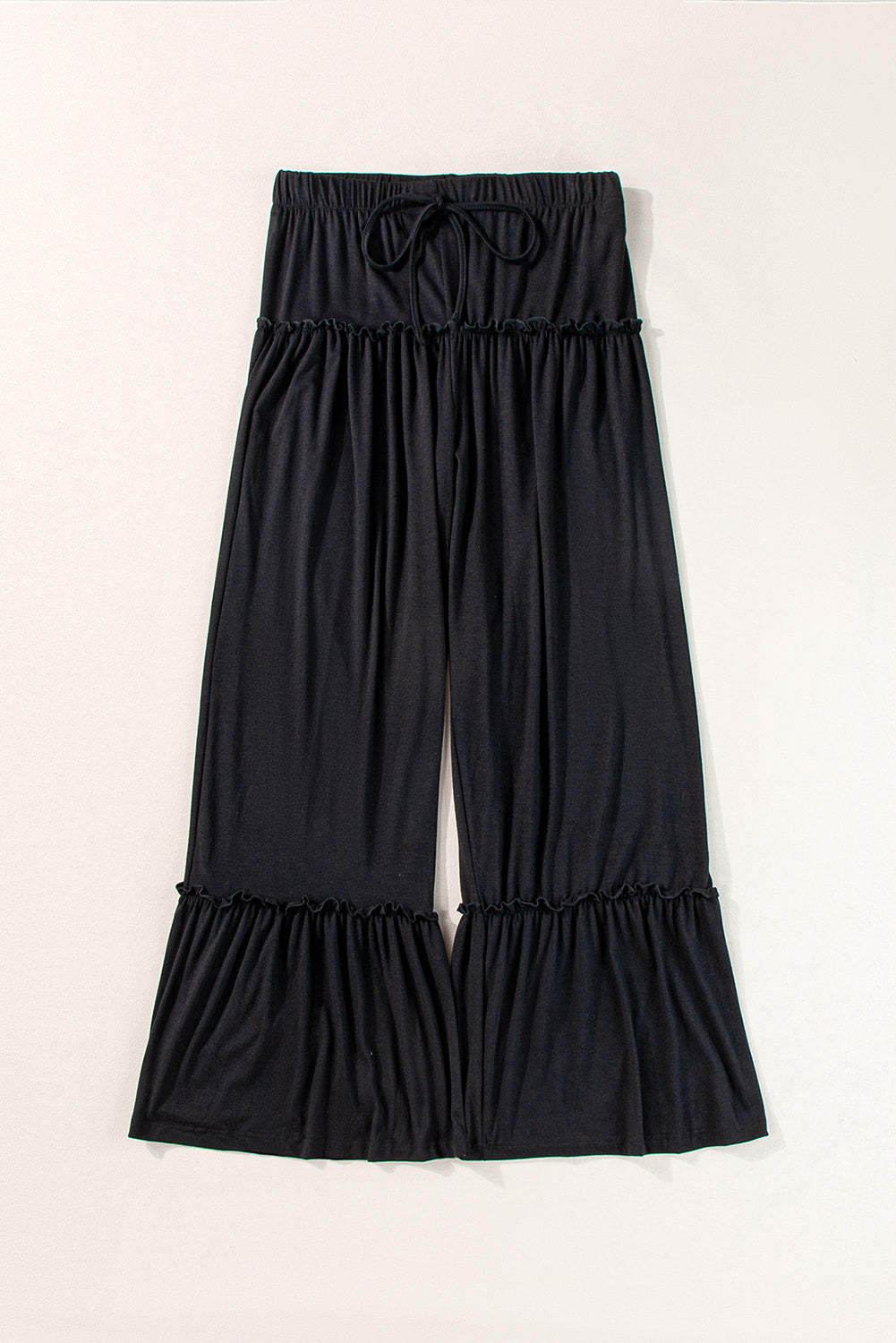 Black Pull-On Wide Leg Pants