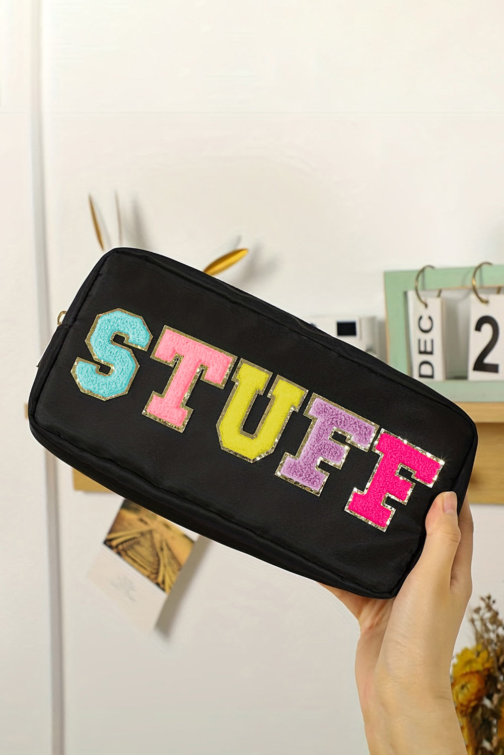 STUFF Puff Letter Makeup Bag