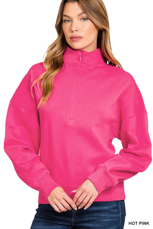 Half Zip Fleece Sweatshirt