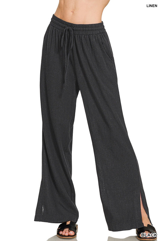 Linen Drawstring Pants