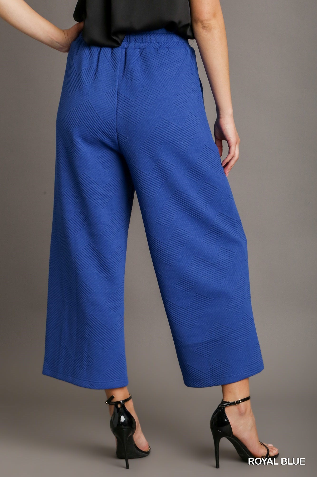Quilted Straight Leg Tie Waist Pants