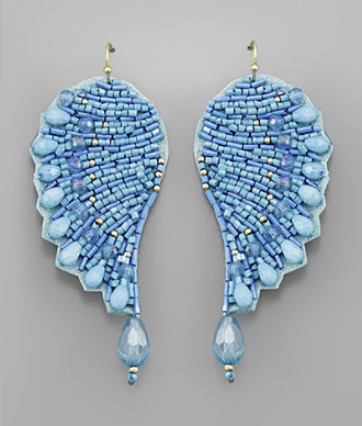 Beaded Wing Earrings