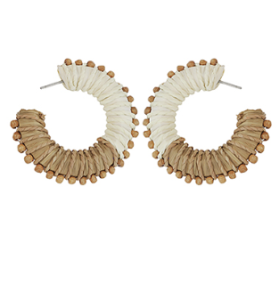 Wood Raffia Hoops