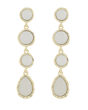 White Drop Earrings