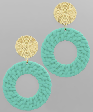 Rubber Coated Circle Earrings