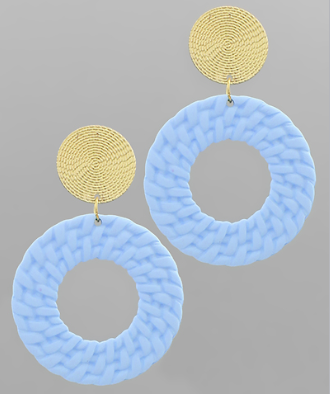 Rubber Coated Circle Earrings