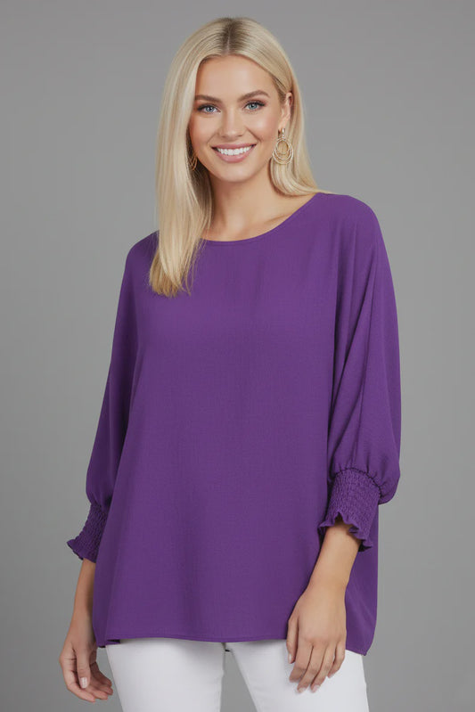 Airflow Puckered Sleeve Top