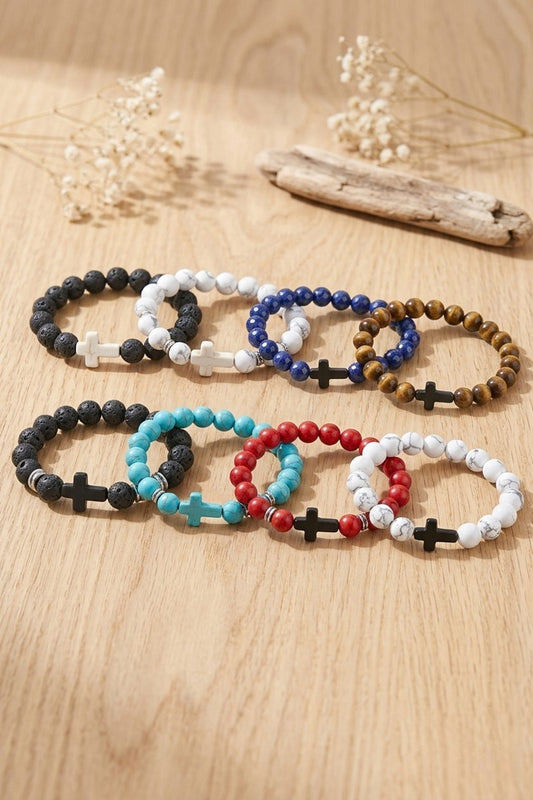 Cross Stone Bracelet