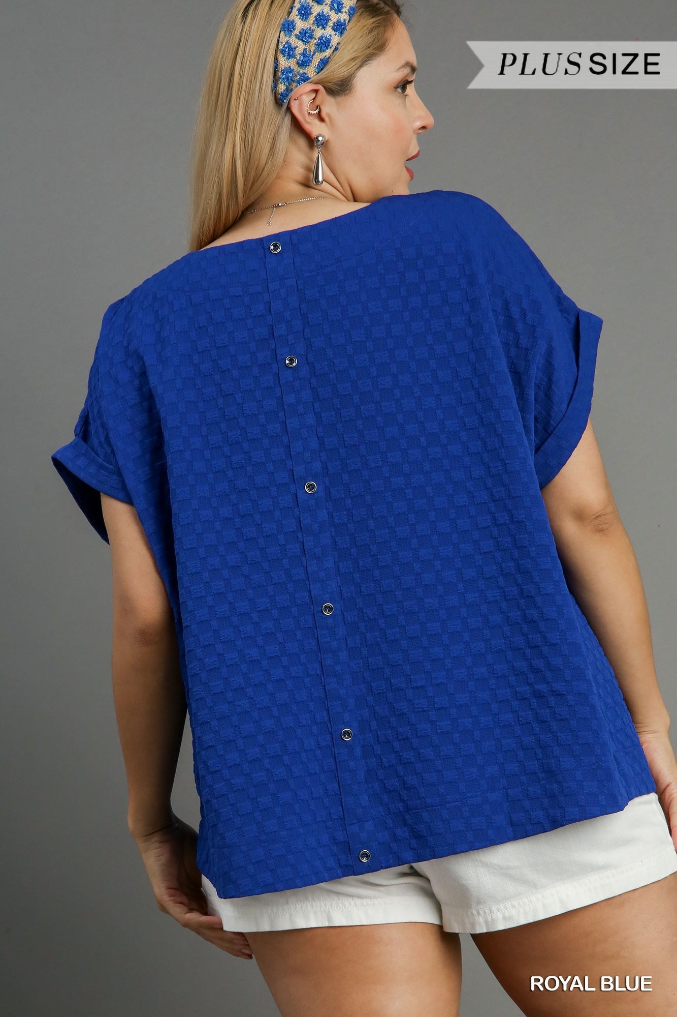 Textured Button Detail Top