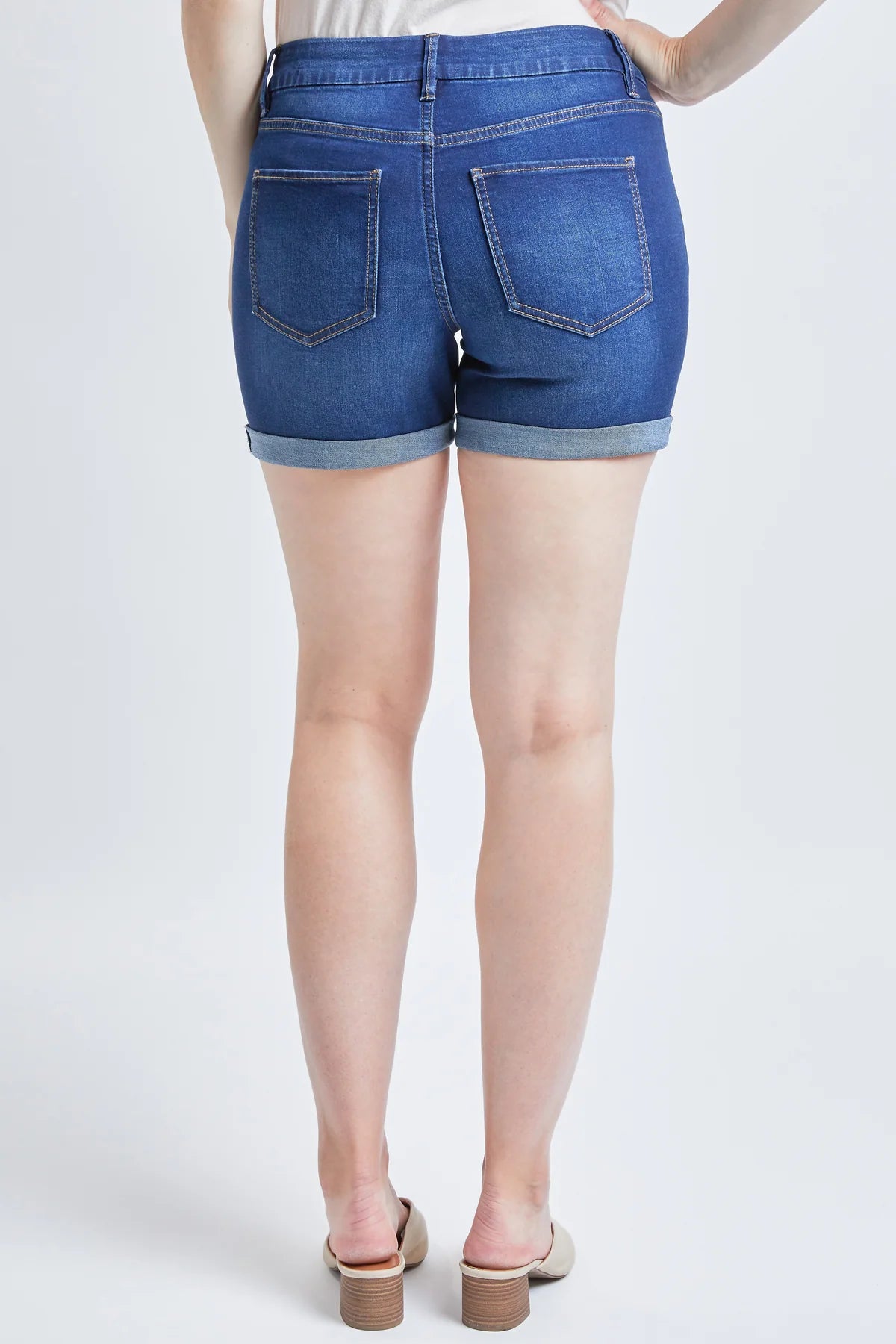 Button-Fly Cuffed Shorts