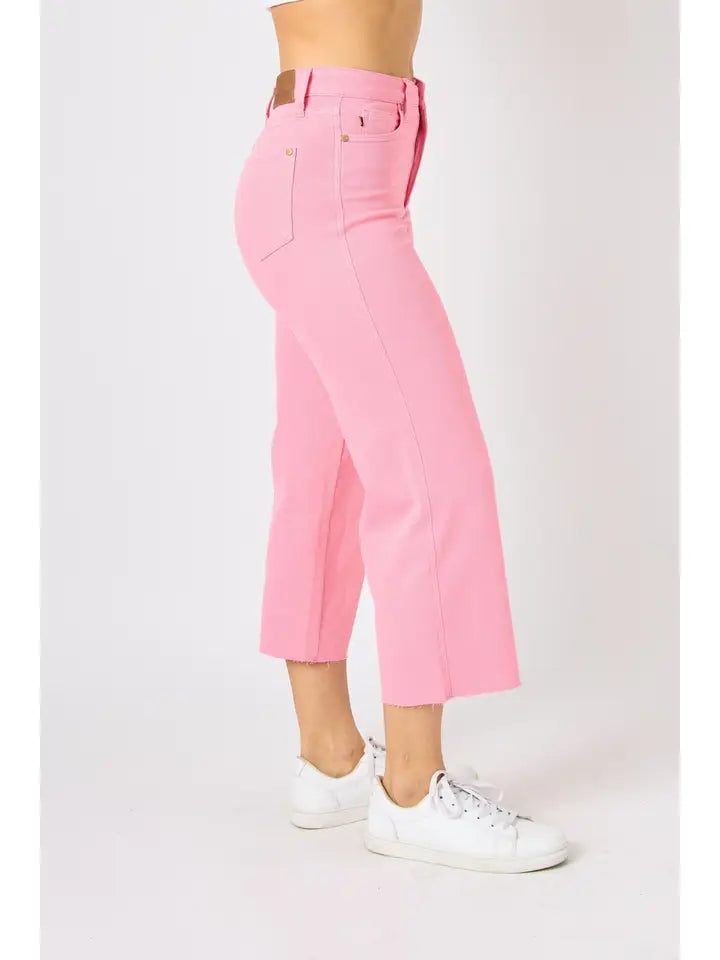 Garment Dyed Tummy  Crop Wide
