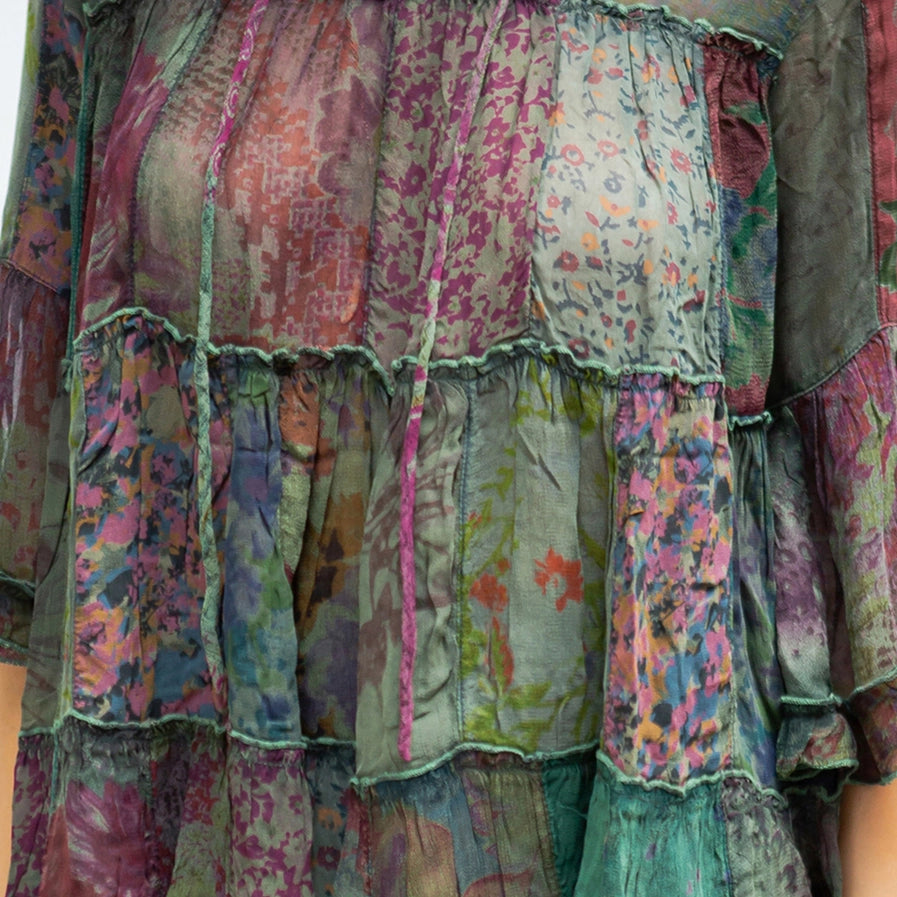 Chic Band Collar Jhabla Top