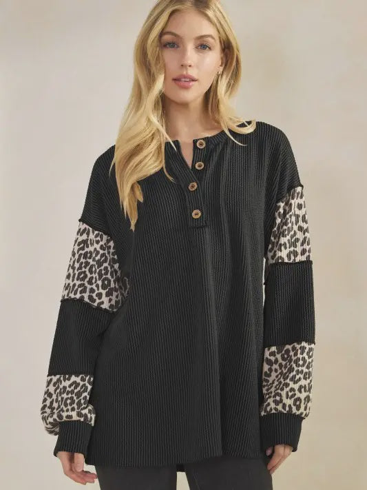Animal Urban Rib Top Long Sleeve