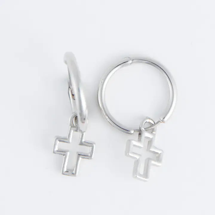Cera Frame Cross Earring