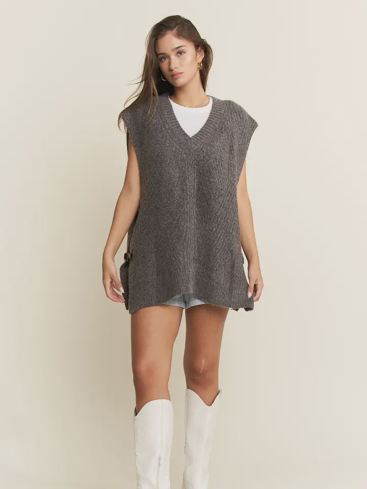 Buckled Sweater Vest