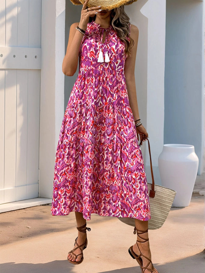 Fuchsia Floral Dress