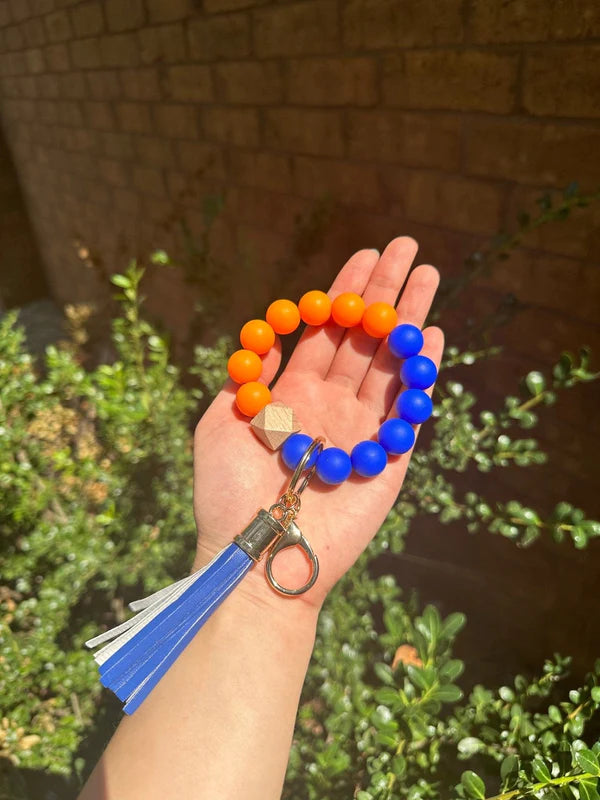 Beaded Silicone Keychain