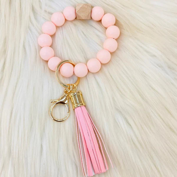 Beaded Silicone Keychain