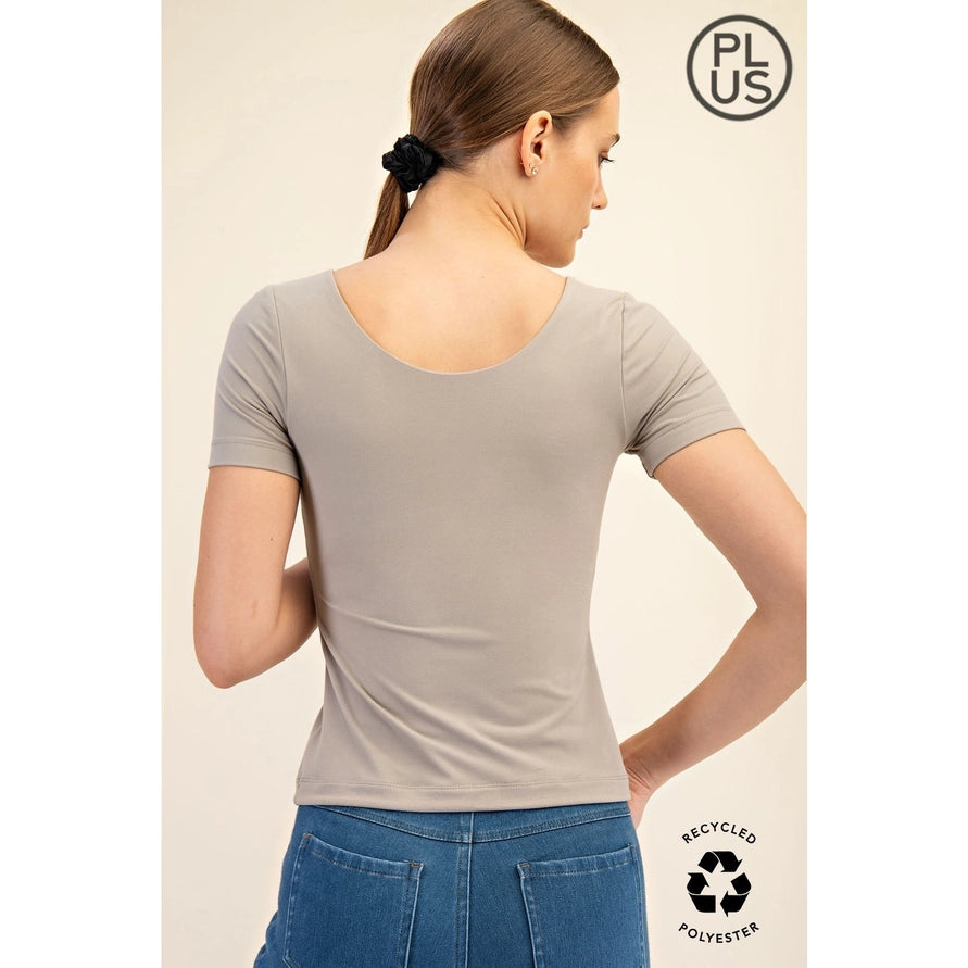 Recycled Short sleeve Butter top
