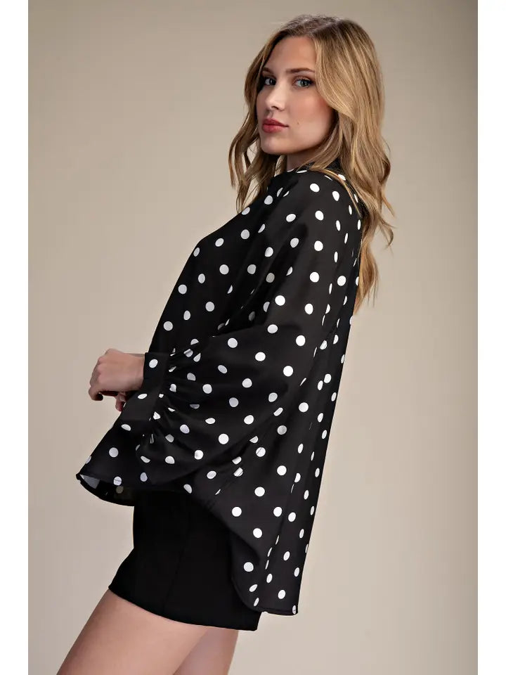Polka Dot Button Down top