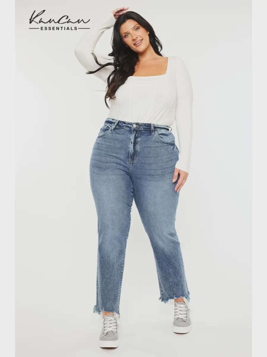 High Rise Slim Straight Plus