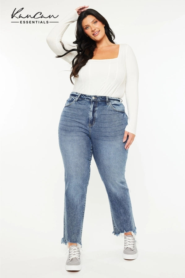 Plus High Rise Slim Straight